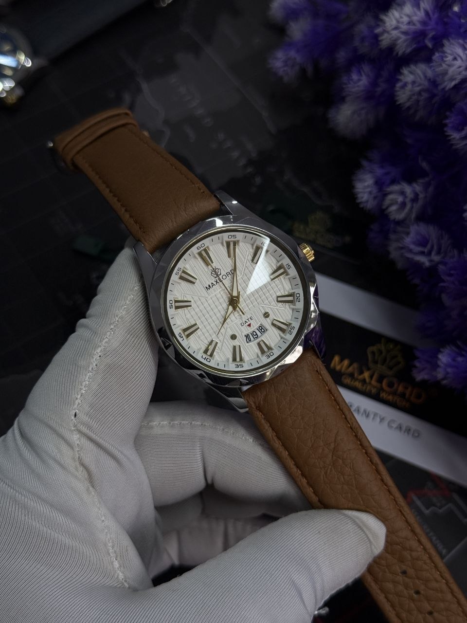 MAXLORD MP-004G'' Men’s Leather Watch