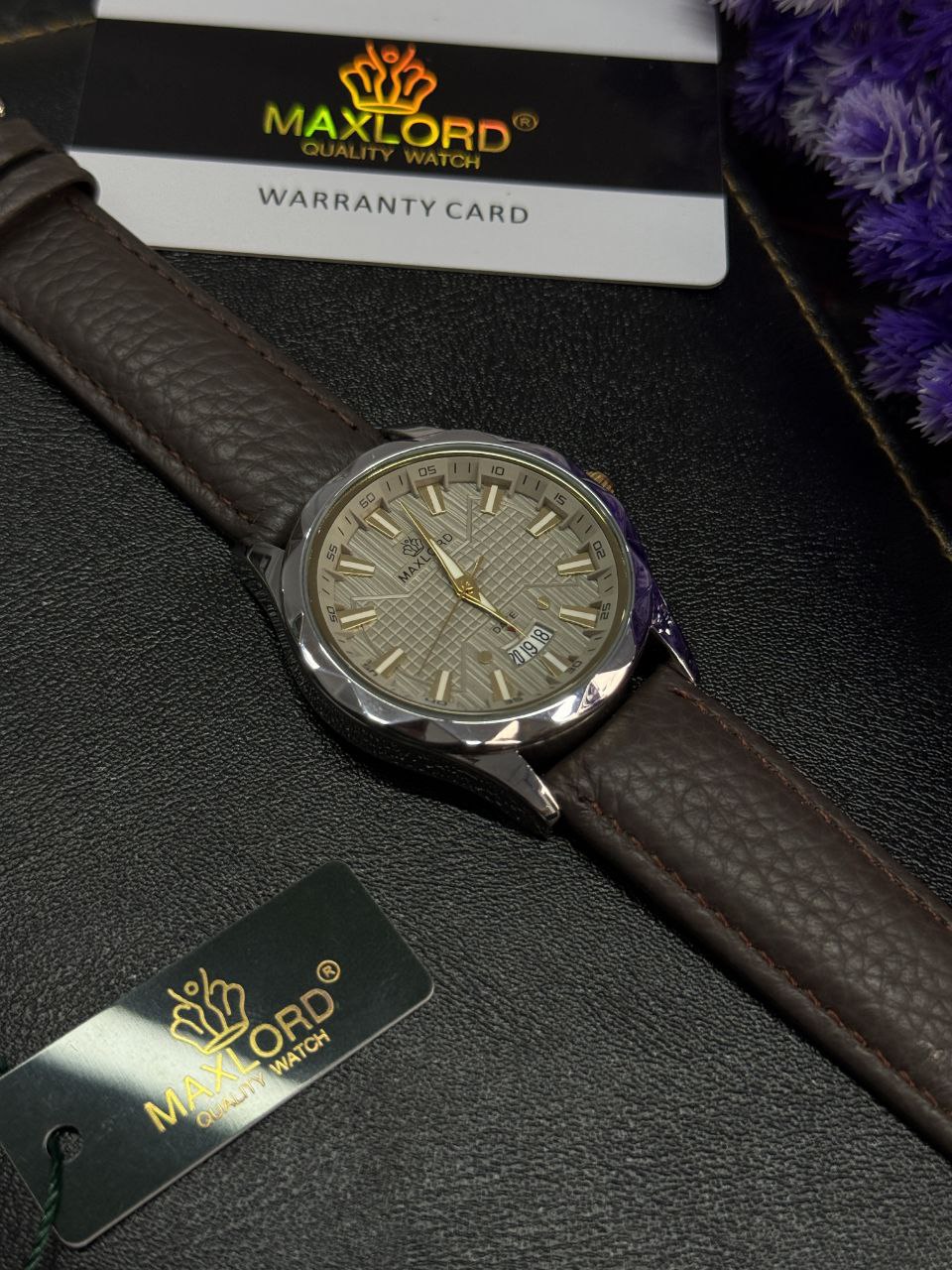 MAXLORD MP-004G' Men’s Leather Watch