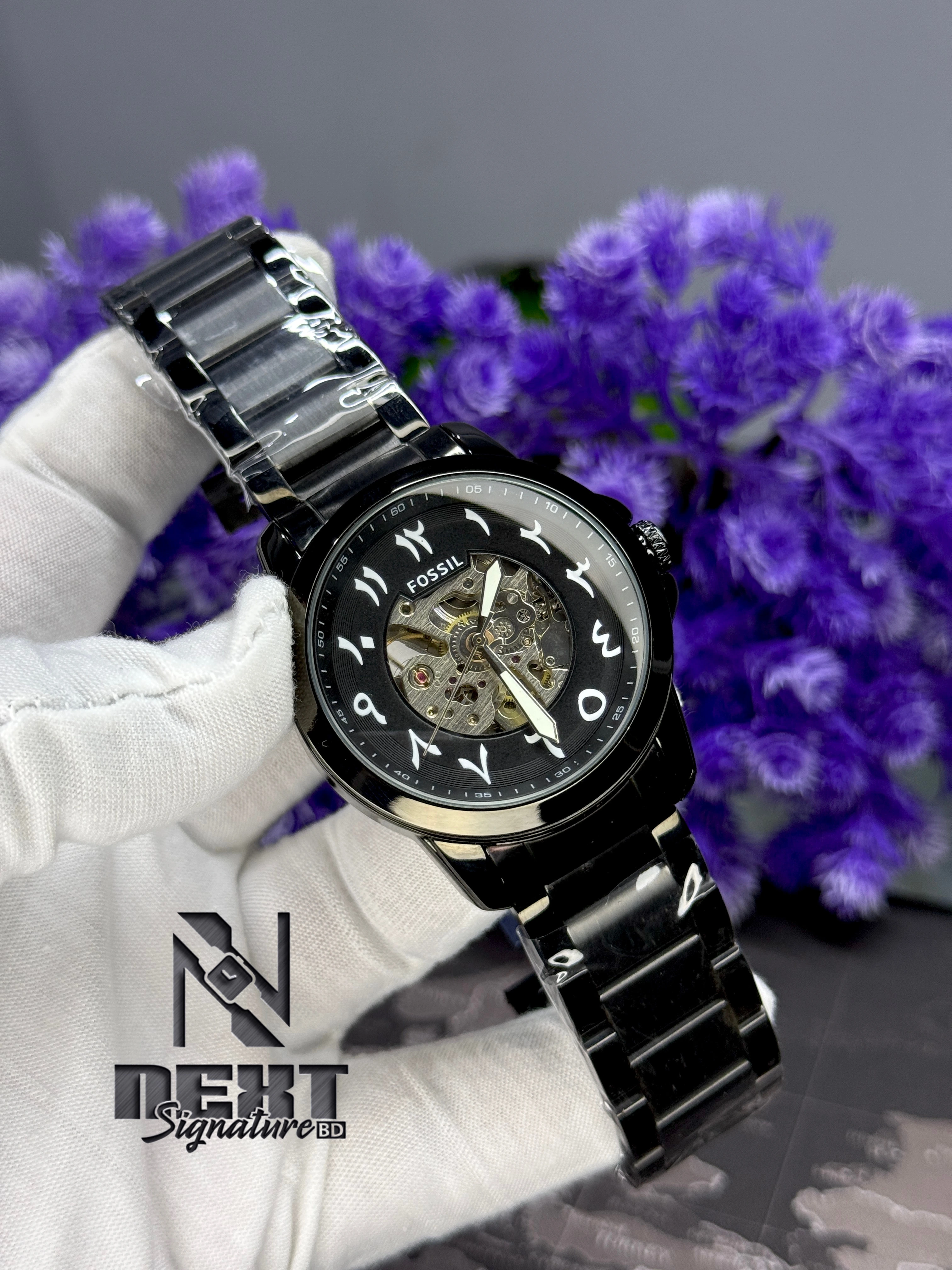 Fossil Automatic Watch Arabic Dial (Black)