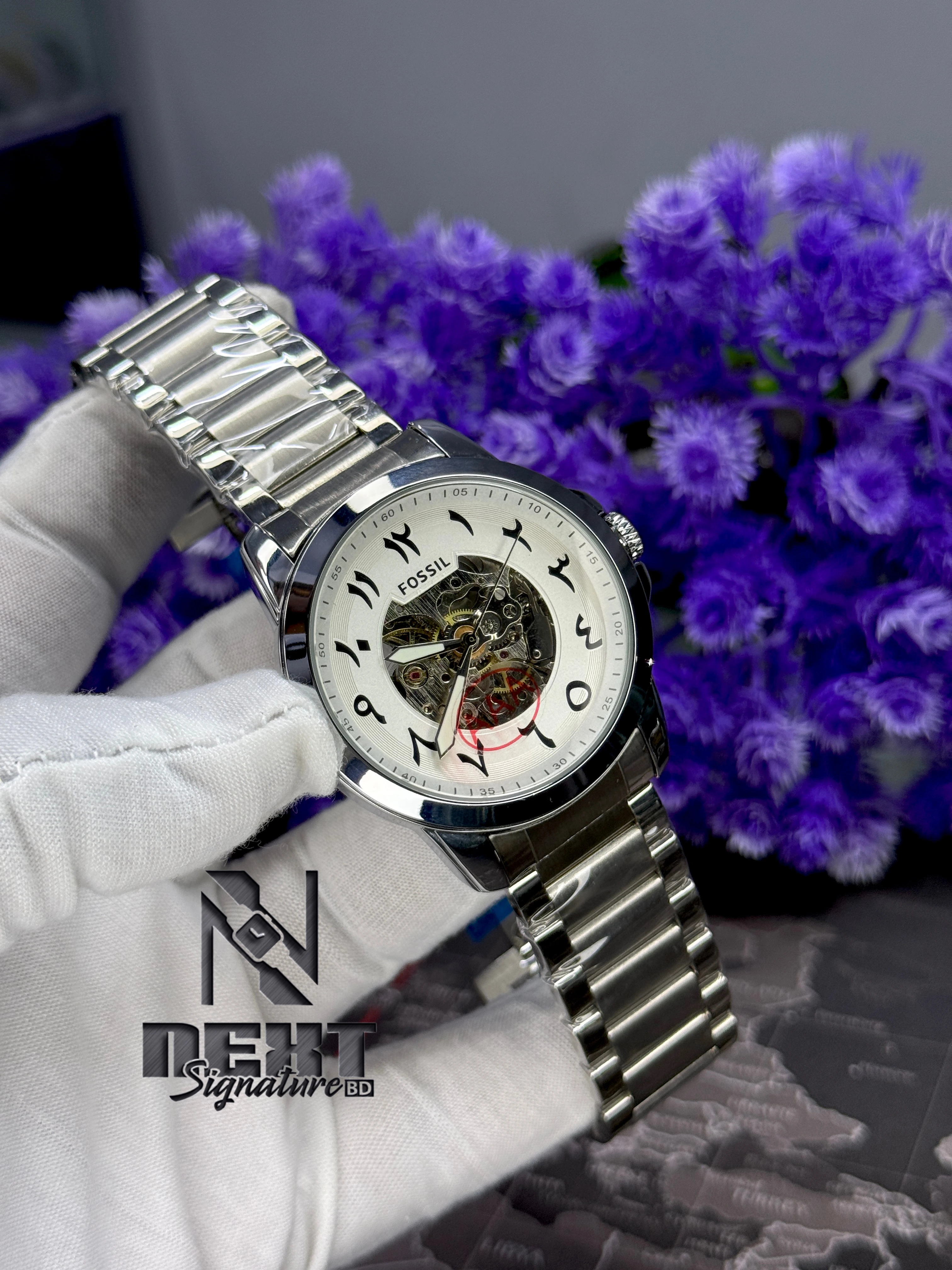 Fossil Automatic watch (Arabic White Dial)
