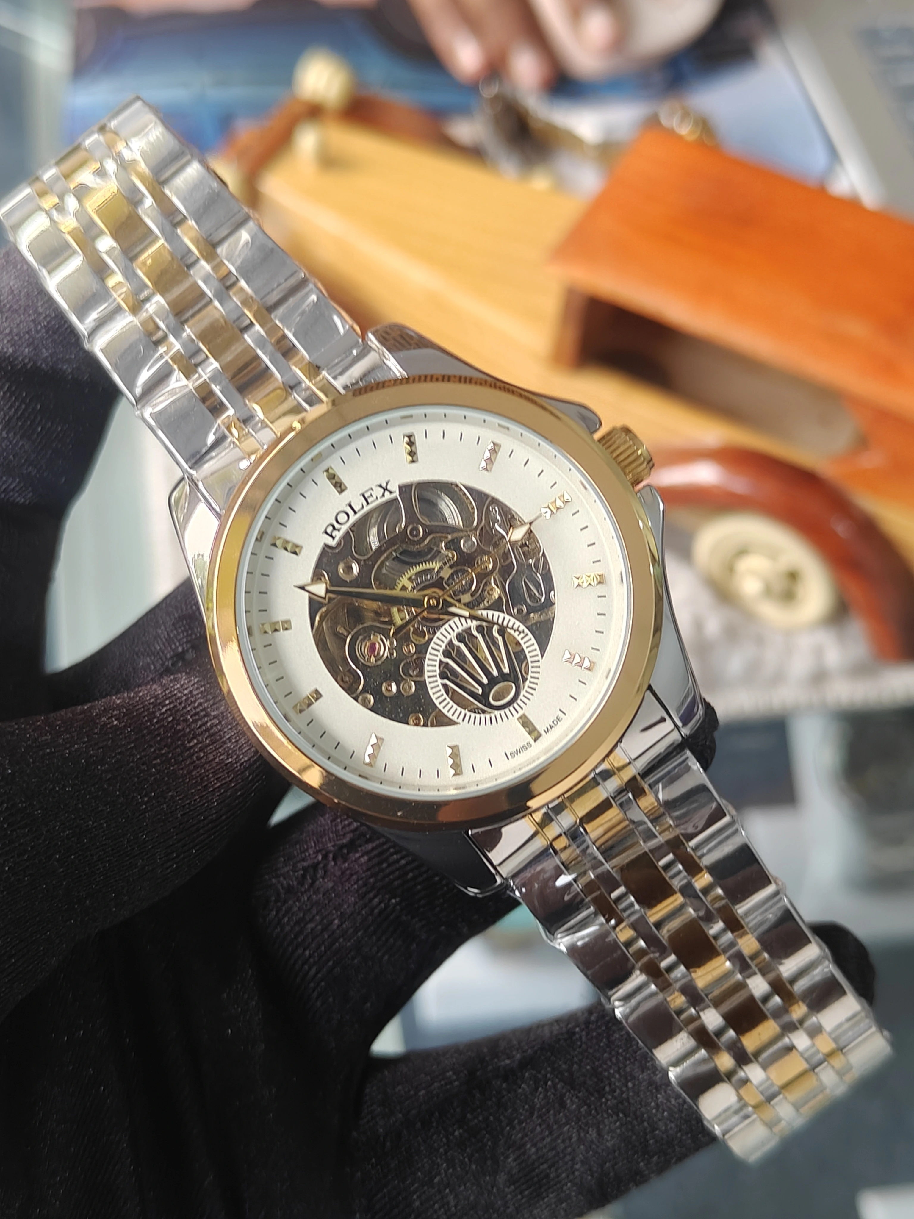 Luxury Rolex Royal Silver Automatic Watch.