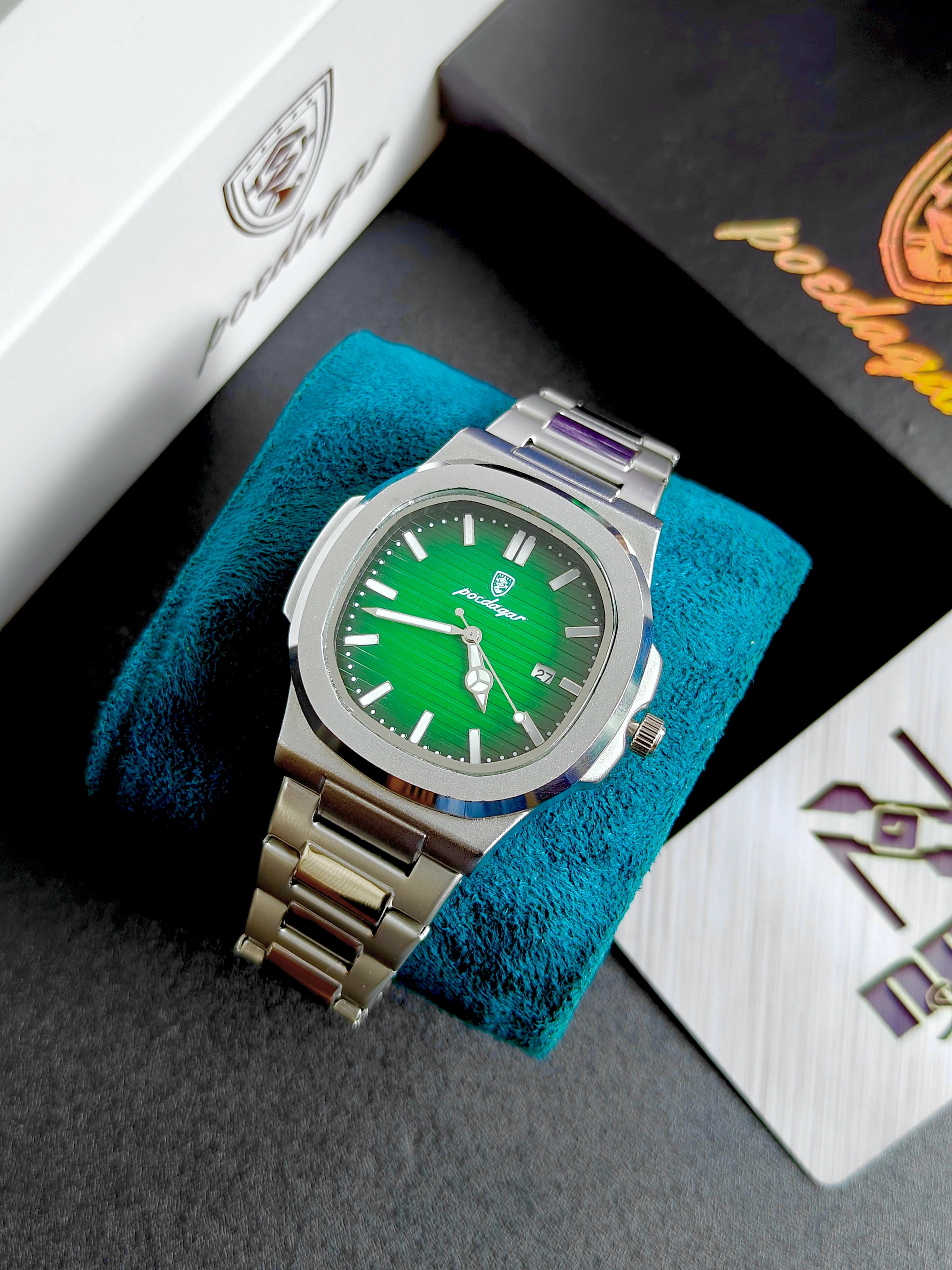 POEDAGAR 613 Luxury Watch Business  Male Clock Luminous Date Stainless Steel Square Quartz Men Watch...