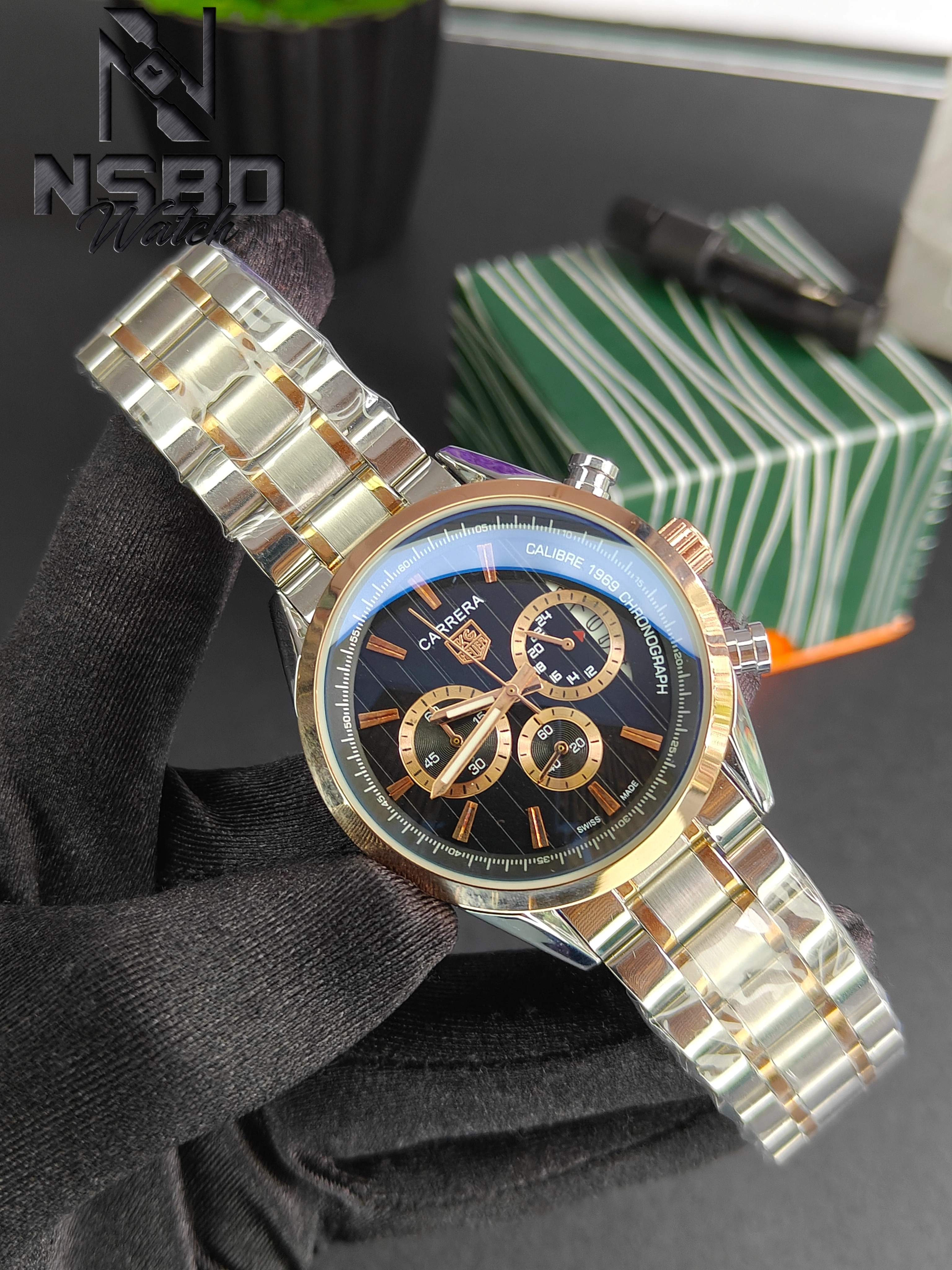Carrera Calibre 1969 Chronograph silver and rose gold